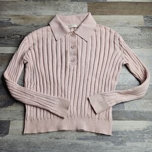 One Grey Day OGD Ribbed Top XS Mauve